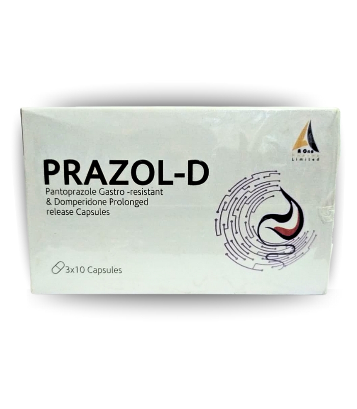PRAZOL D 40MG (Pantoprazole & Domperidone) - Dual-Action Acid & Nausea Relief