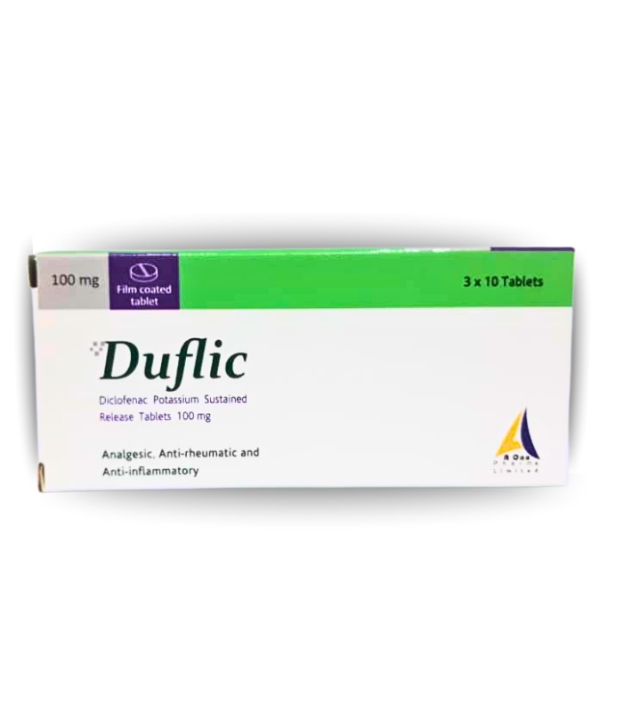 DUFLIC 100MG (Diclofenac Potassium) - Fast-Acting Pain Reliever
